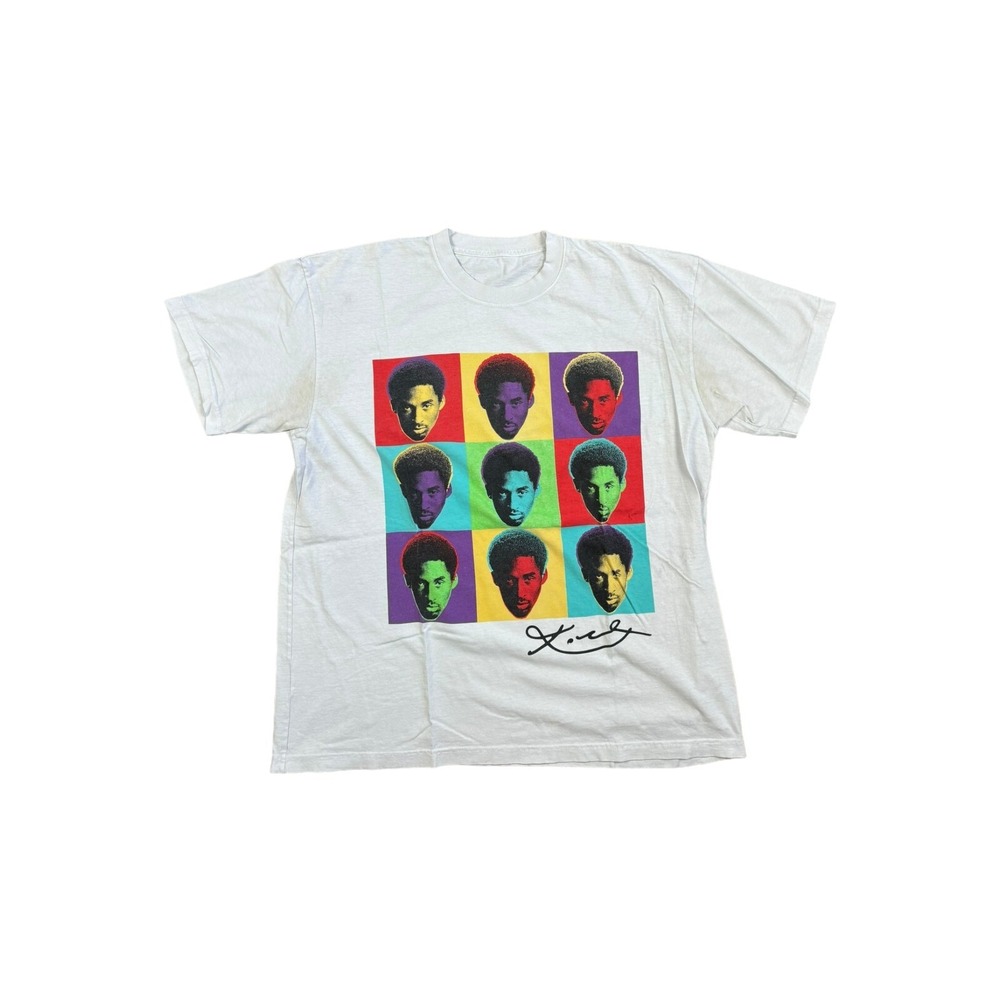 Kobe Bryant T-Shirt Men XL White Good Andy Warhol Banana Double Sided Graphic